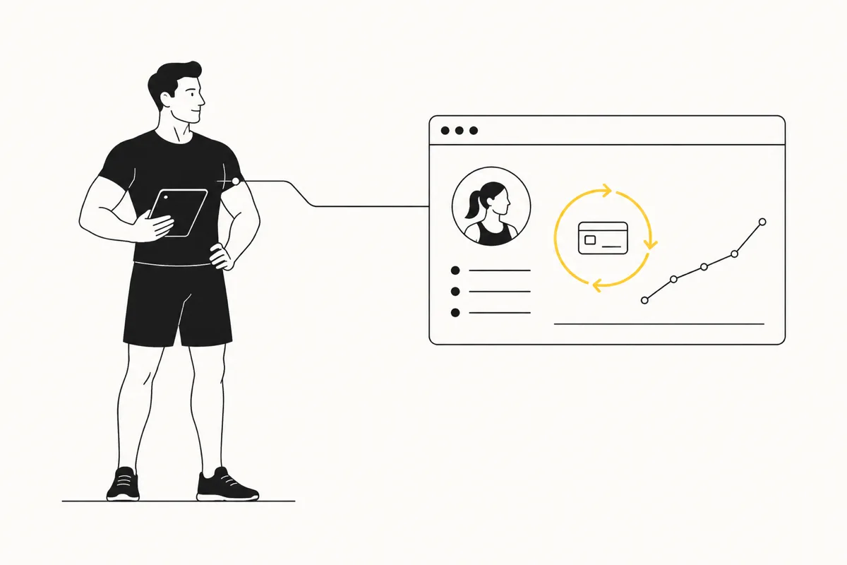 A personal trainer connected to their platform, recurring payments and growth